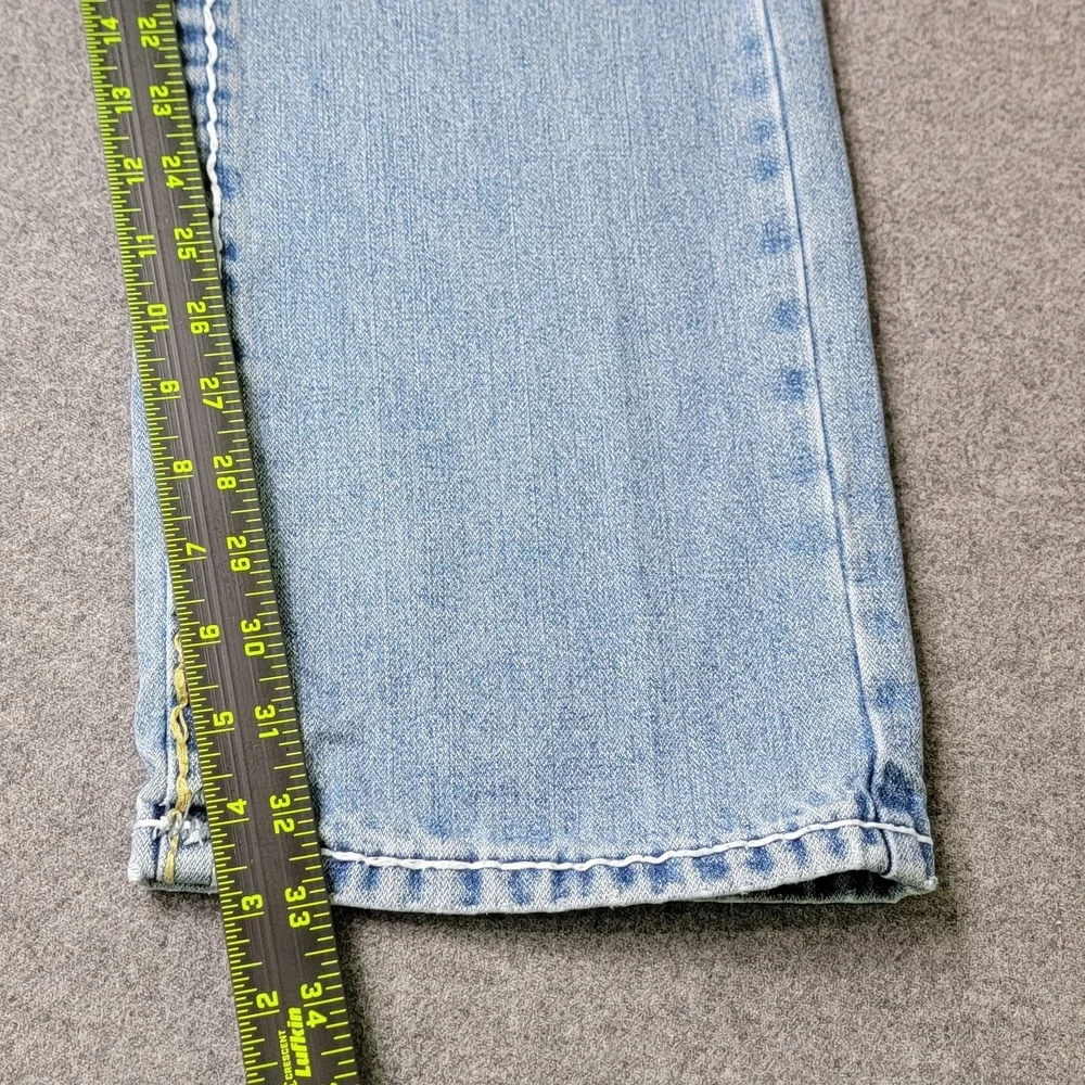 True Religion‎ Ricky Super T Jeans Mens 37x33 Blue Distressed Denim Made USA